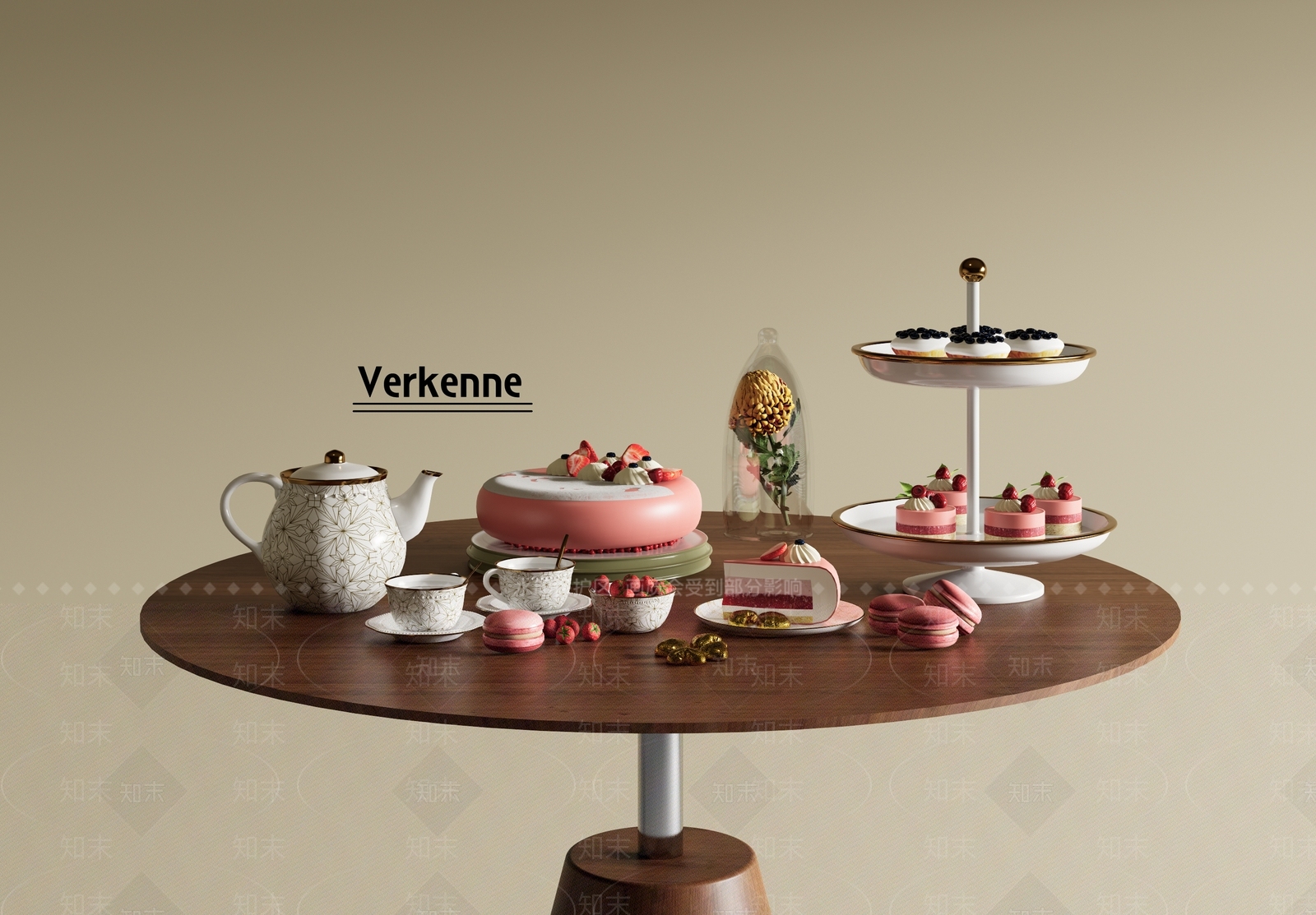 现代法式摆件组合3D模型下载【ID:1190812398】