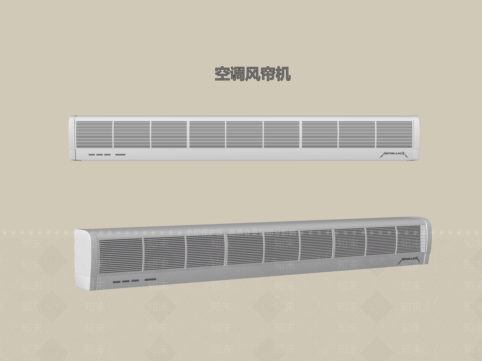 空调出风口SU模型草图