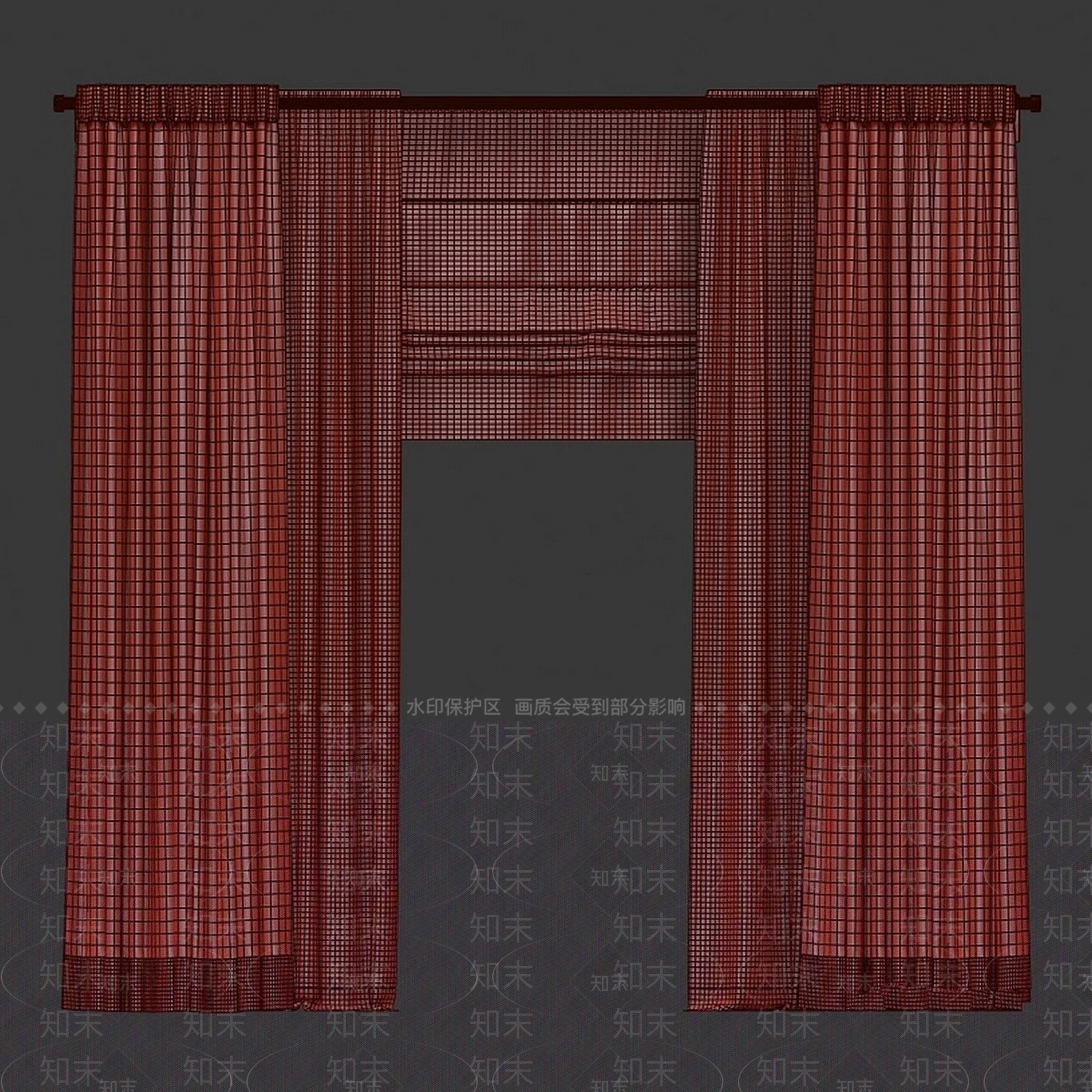 通用窗帘3D模型下载【ID:1190813092】