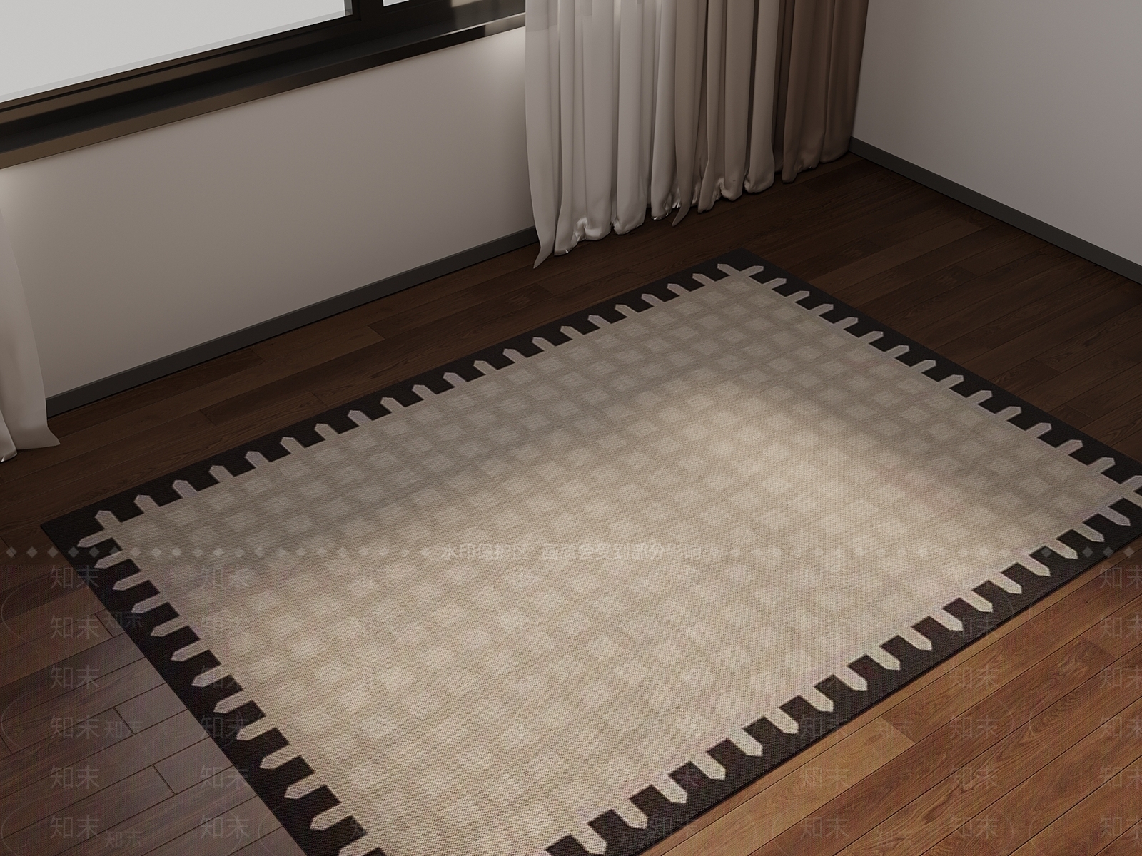 现代法式地毯3D模型下载【ID:1190816111】