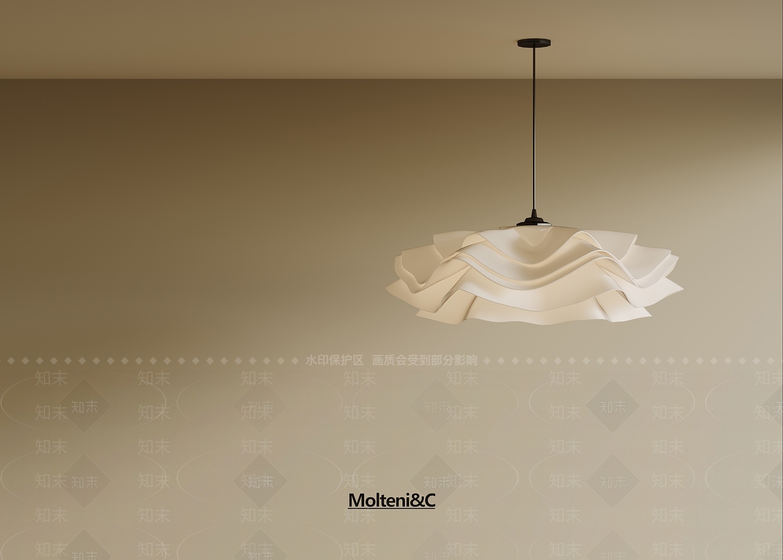 法式奶油餐厅吊灯3D模型下载【ID:1190816302】