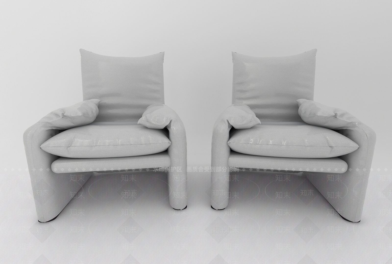 现代双人沙发3D模型下载【ID:1190821479】