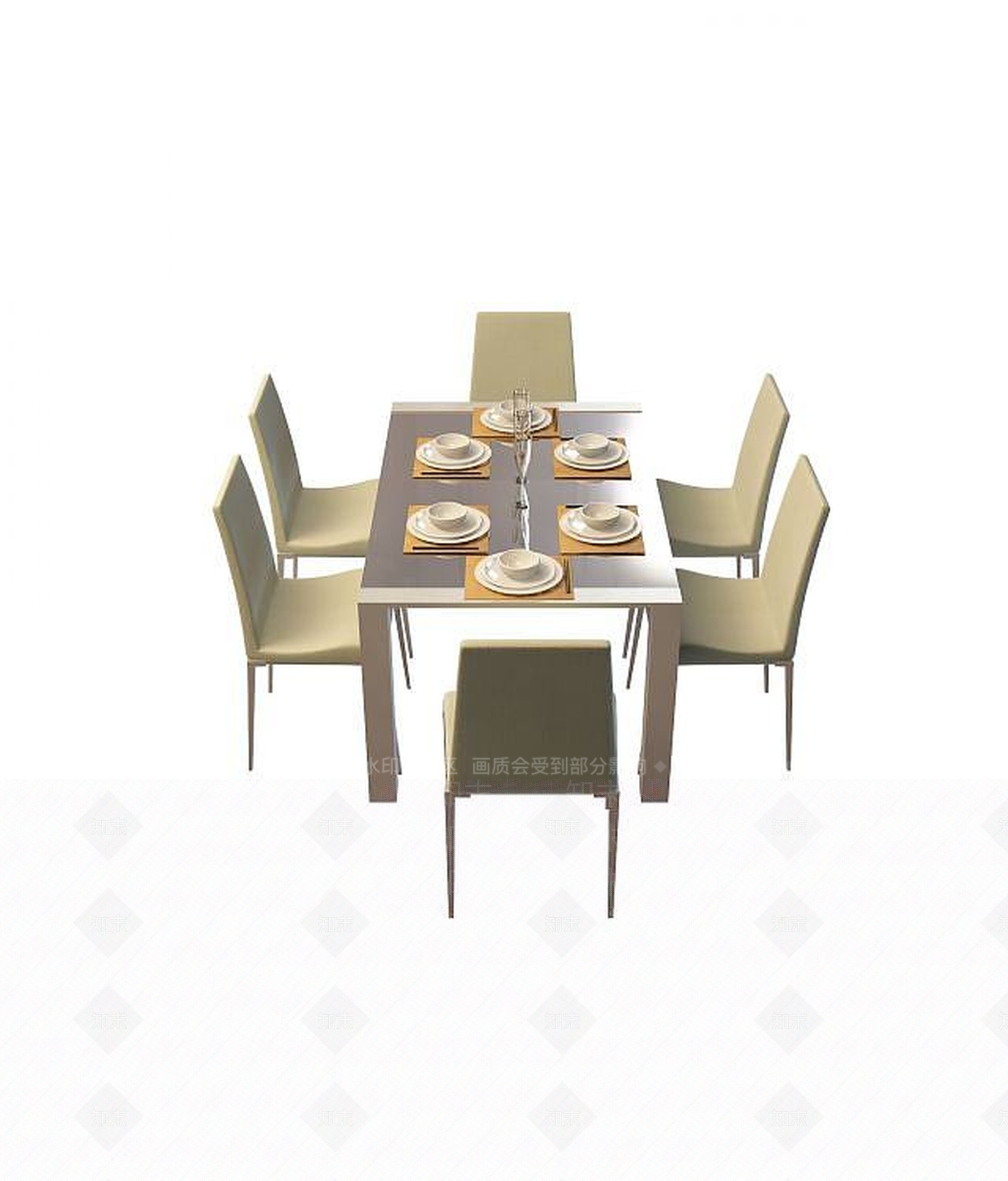 现代书桌椅3D模型下载【ID:1190823033】