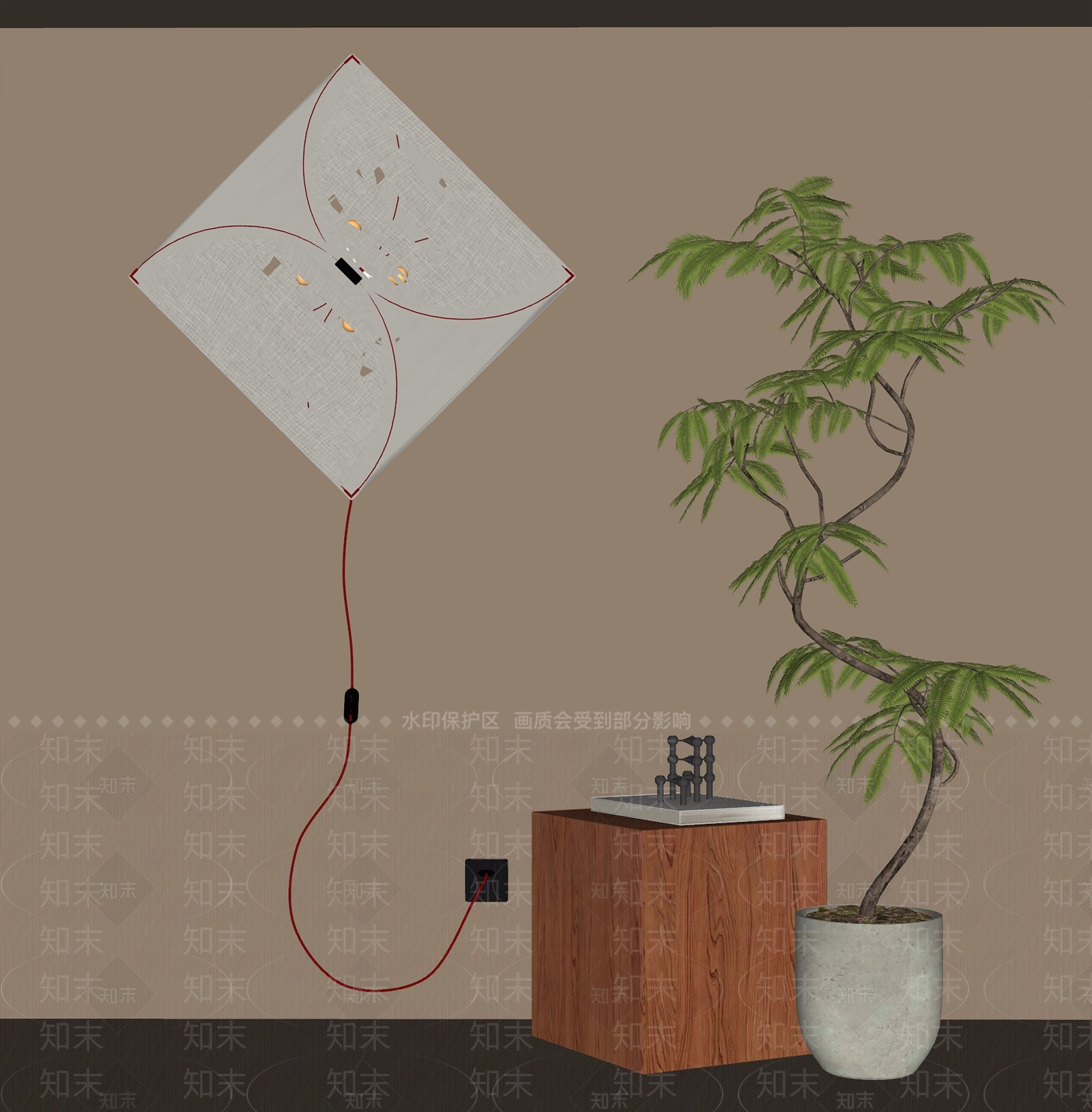 现代壁灯SU模型下载【ID:1190827467】