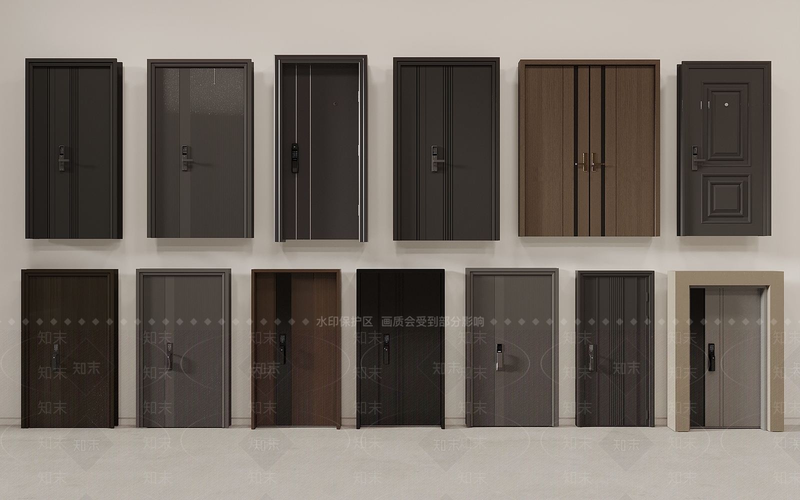 现代单开门3D模型下载【ID:1190830991】