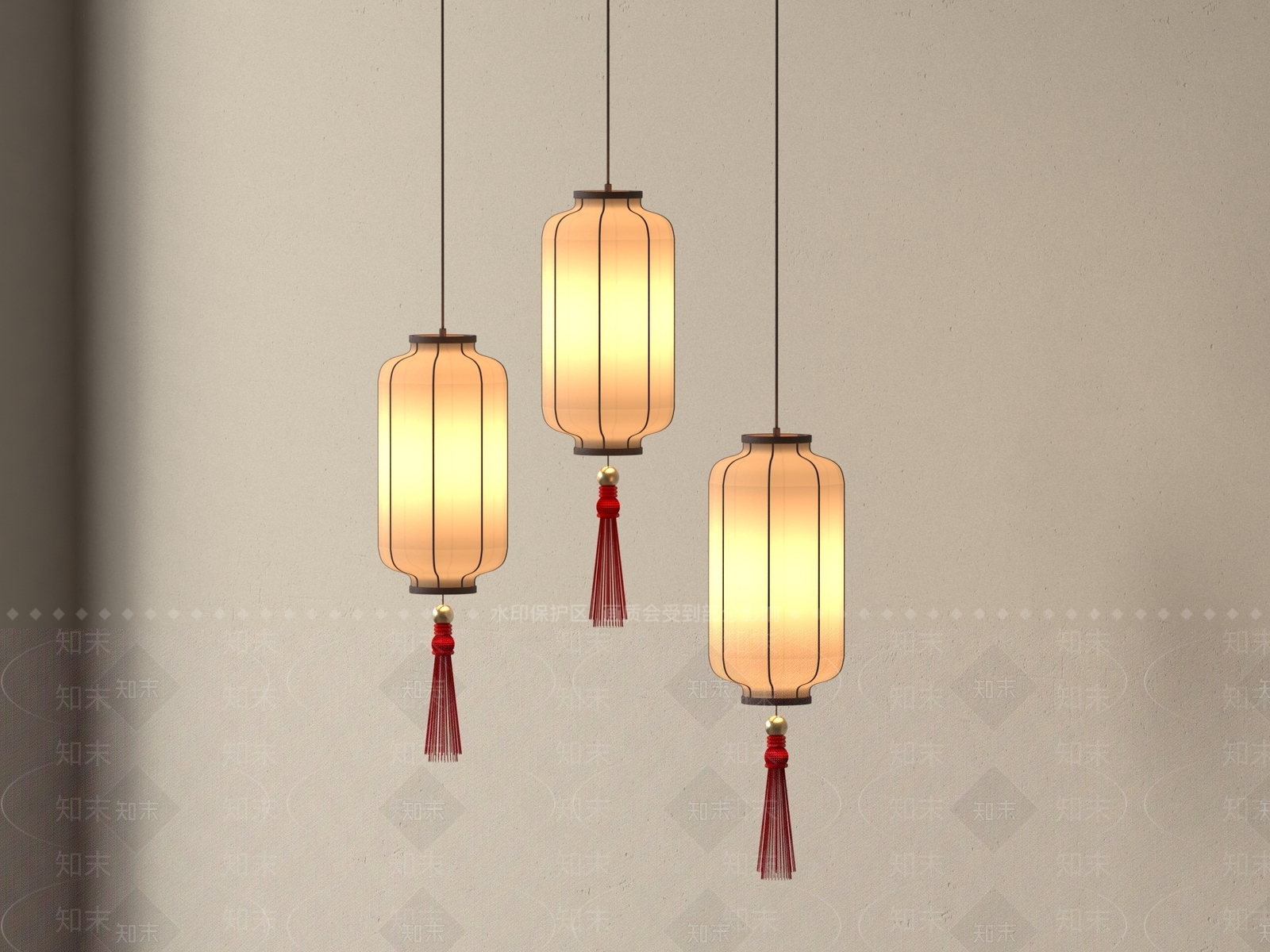 新中式灯笼SU模型下载【ID:1190831048】