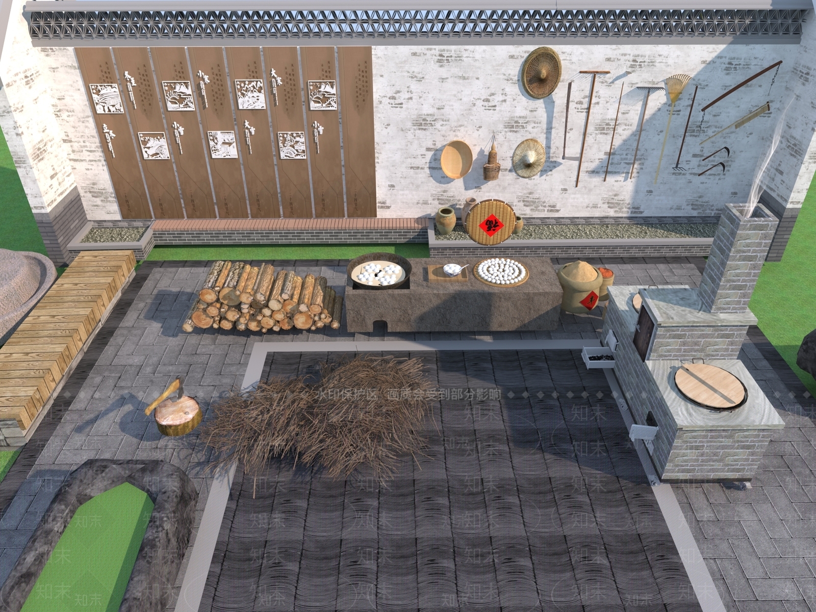 现代其他景观小品3D模型下载【ID:1190835300】