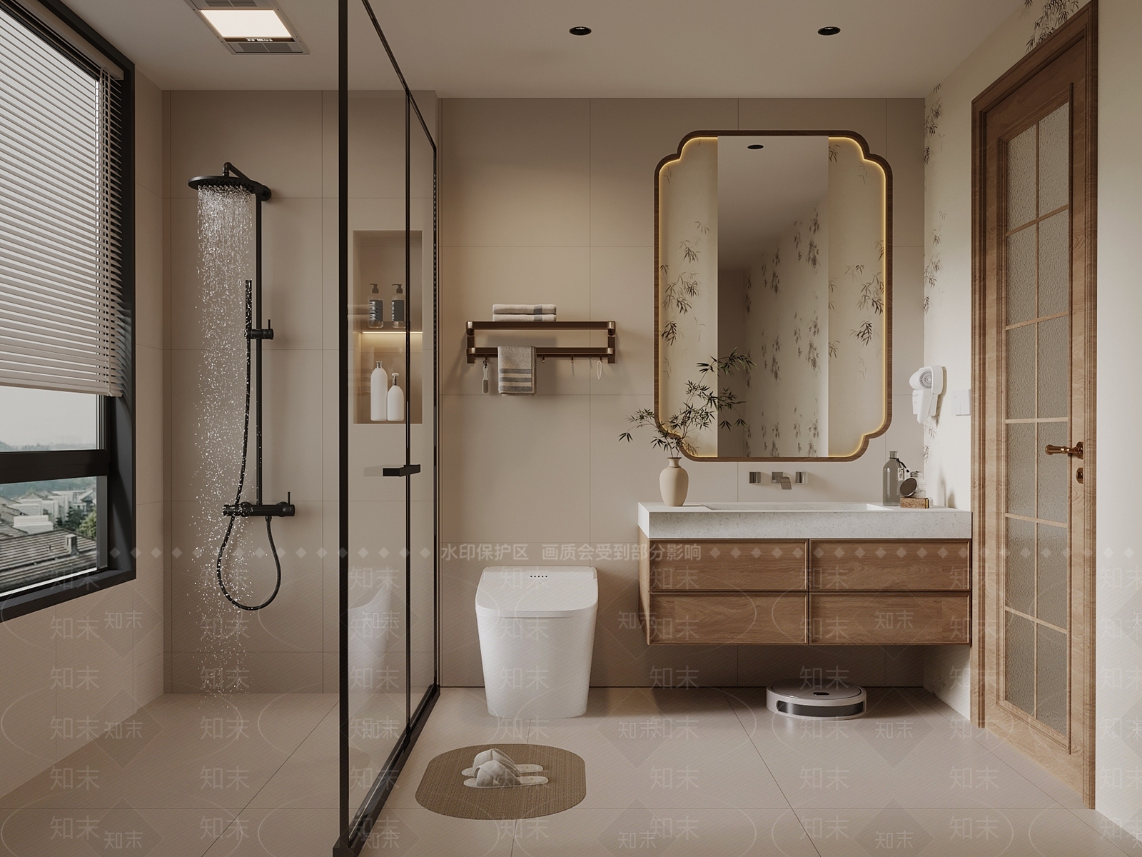 新中式卫生间3D模型下载【ID:1190837878】