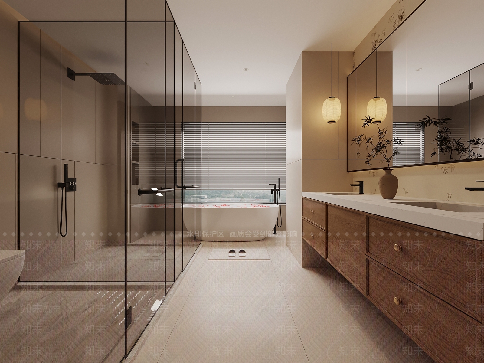 新中式卫生间3D模型下载【ID:1190838098】