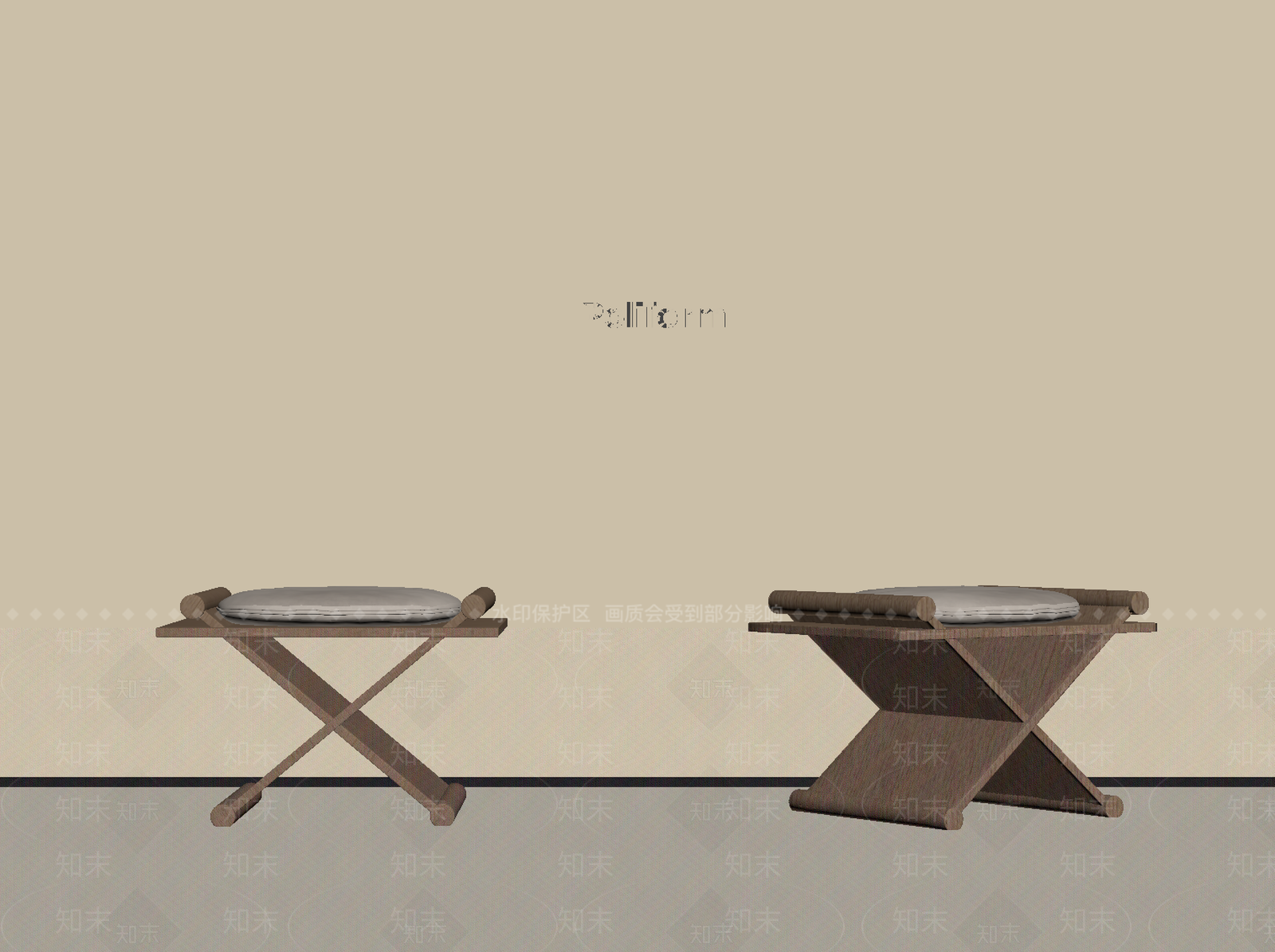 新中式其他凳子SU模型下载【ID:1190839296】