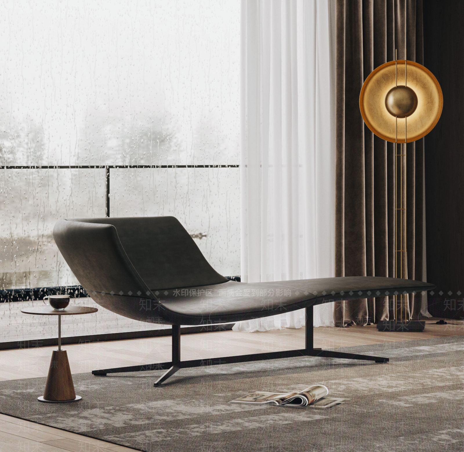 现代意式躺椅3D模型下载【ID:1190845941】