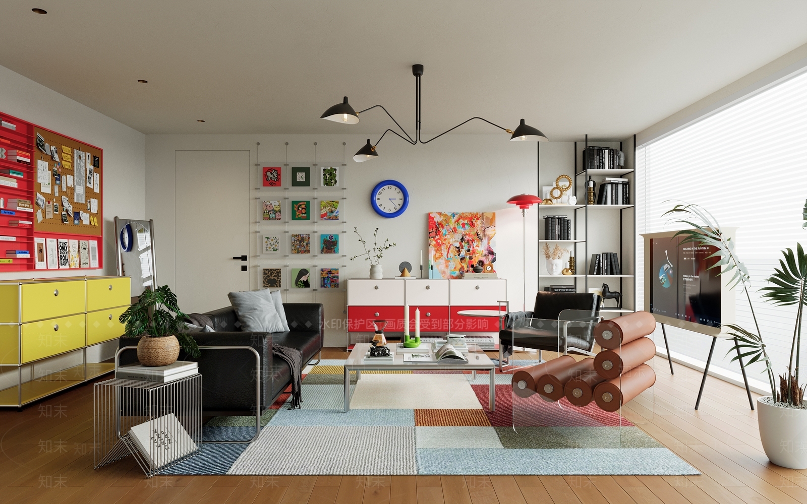 现代工业包豪斯客厅3D模型下载【ID:1190851199】