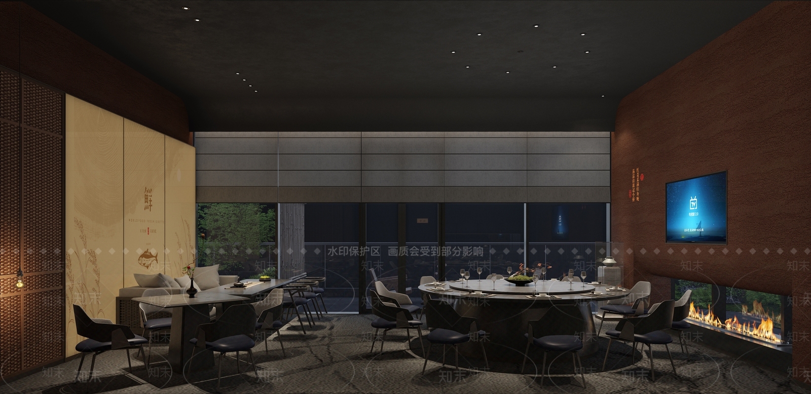 新中式包厢3D模型下载【ID:1190852346】