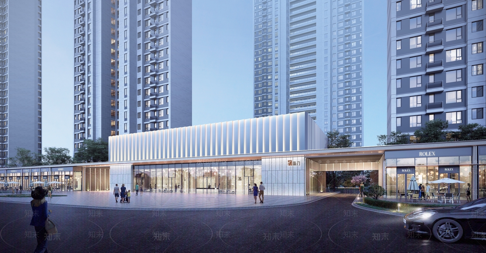 现代高层住宅SU模型下载【ID:1190855191】