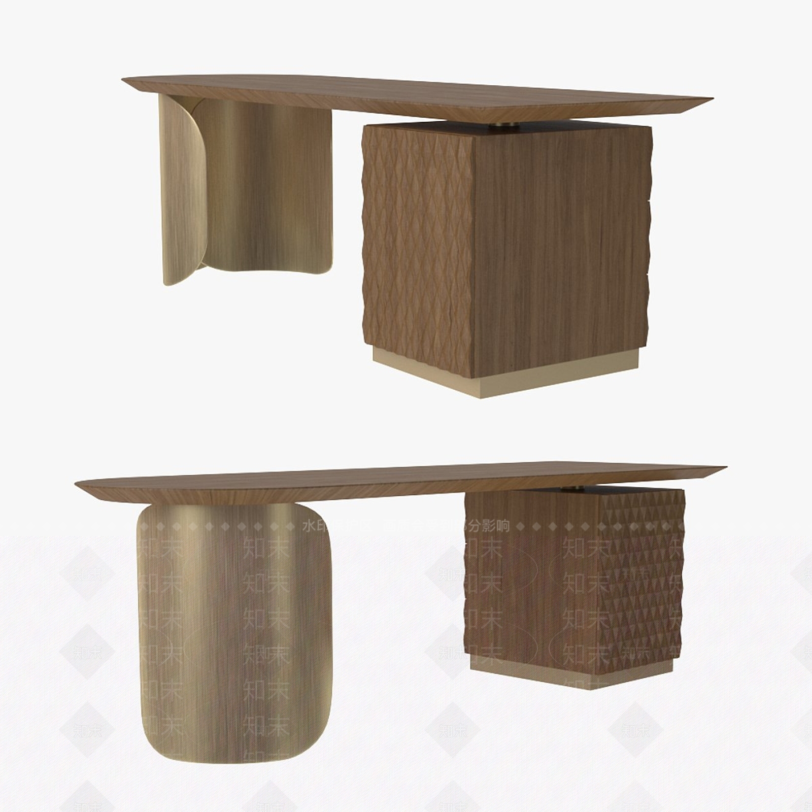 办公桌椅3D模型下载【ID:1190855474】