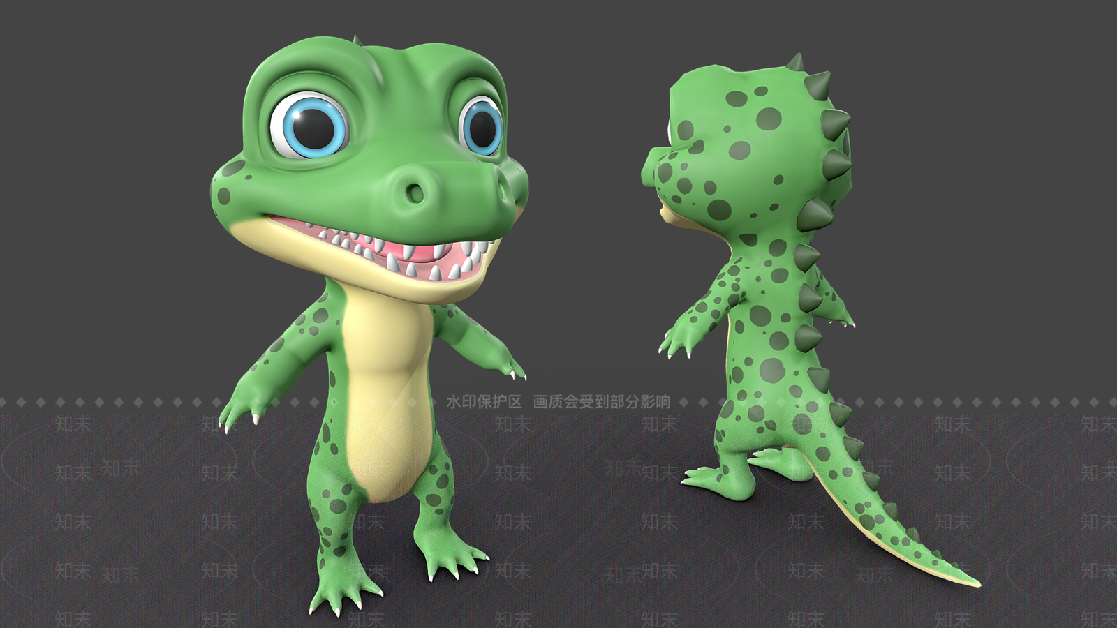 爬行类动物3D模型下载【ID:1190855659】