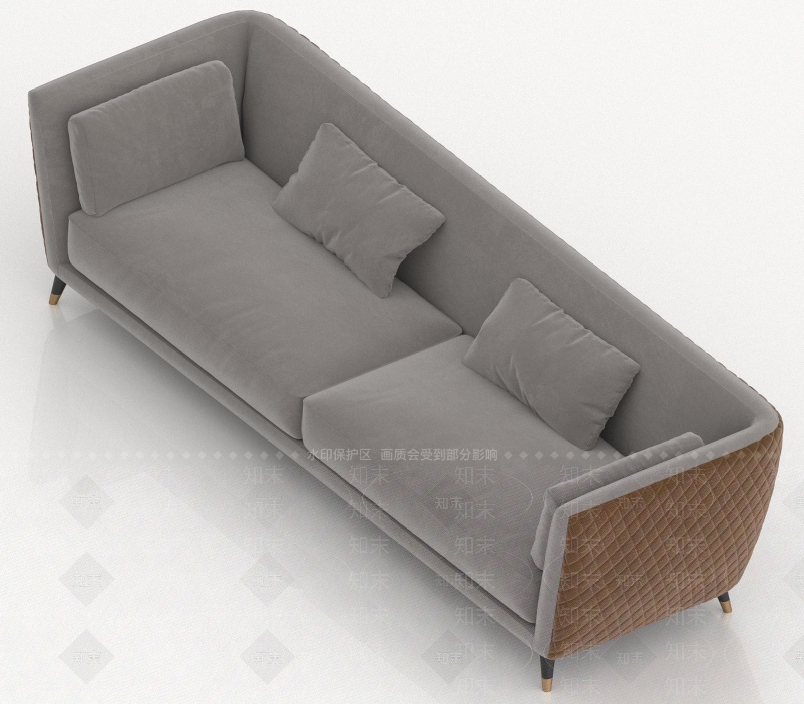 现代双人沙发3D模型下载【ID:1190856453】