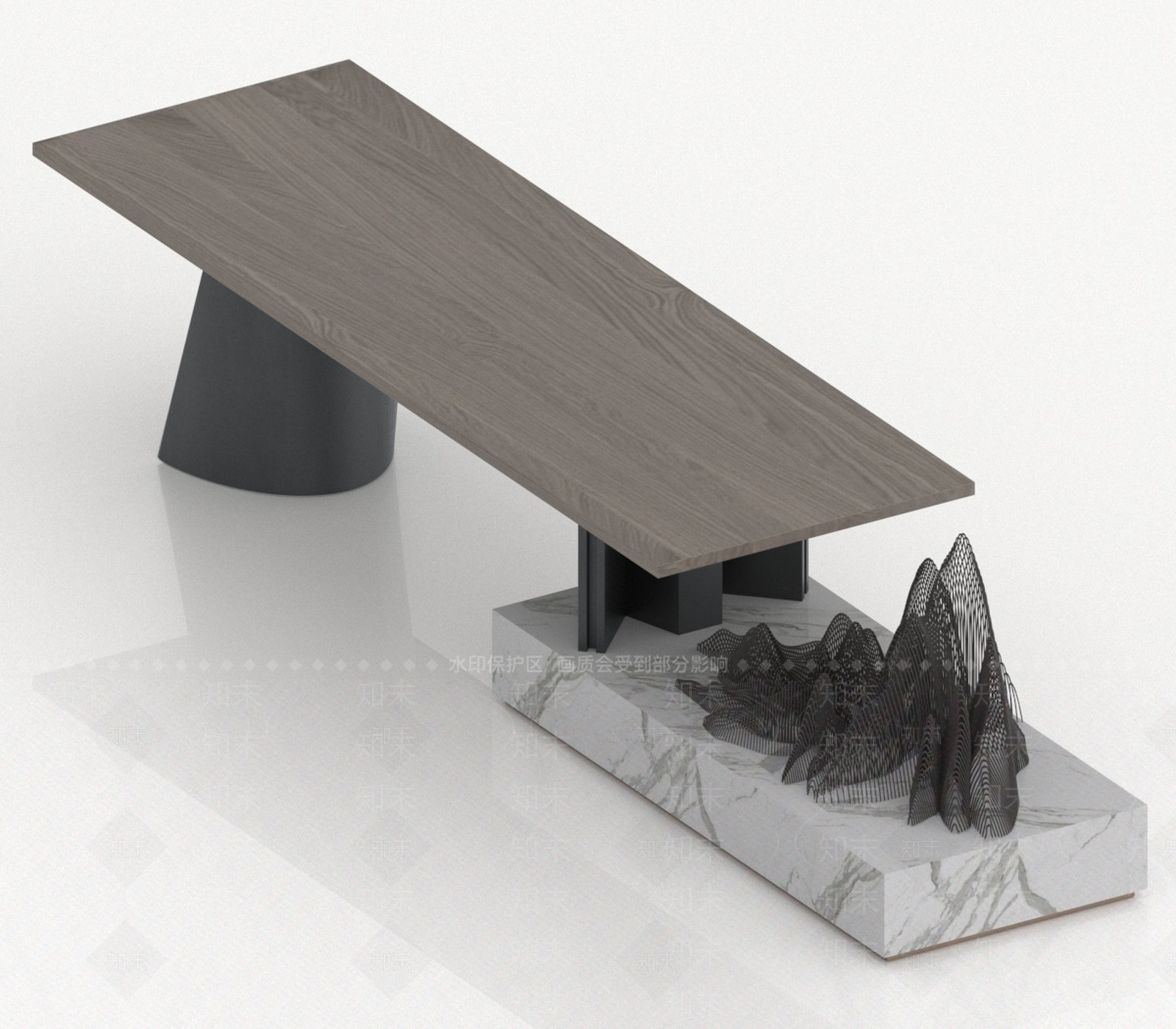 中式茶桌椅3D模型下载【ID:1190857803】
