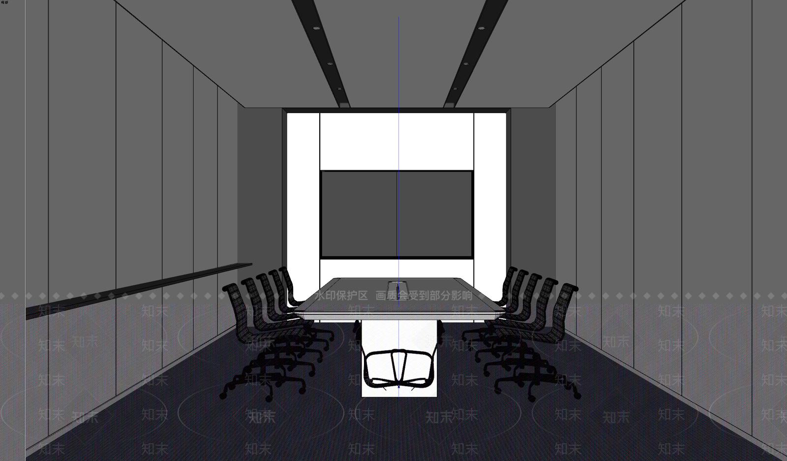 现代简约会议室SU模型下载【ID:1190866865】