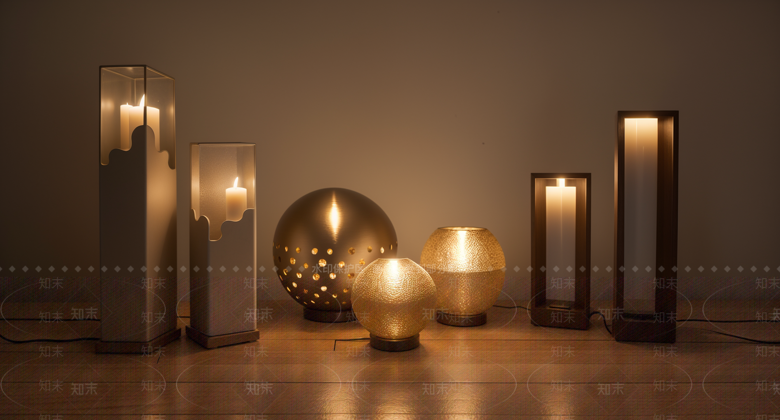 现代月球灯SU模型下载【ID:1190870998】