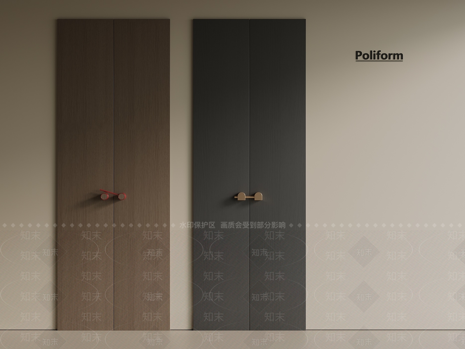 意式轻奢柜门3D模型下载【ID:1190874029】