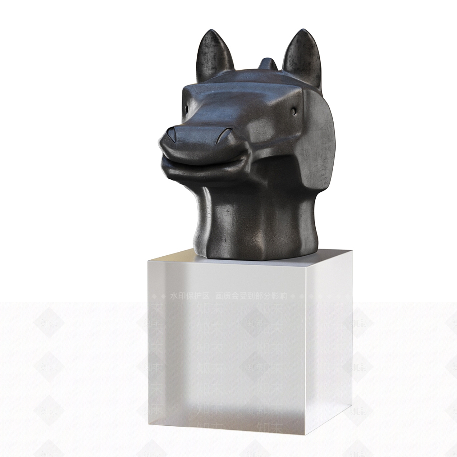 现代意式雕塑摆件3D模型下载【ID:1190875203】