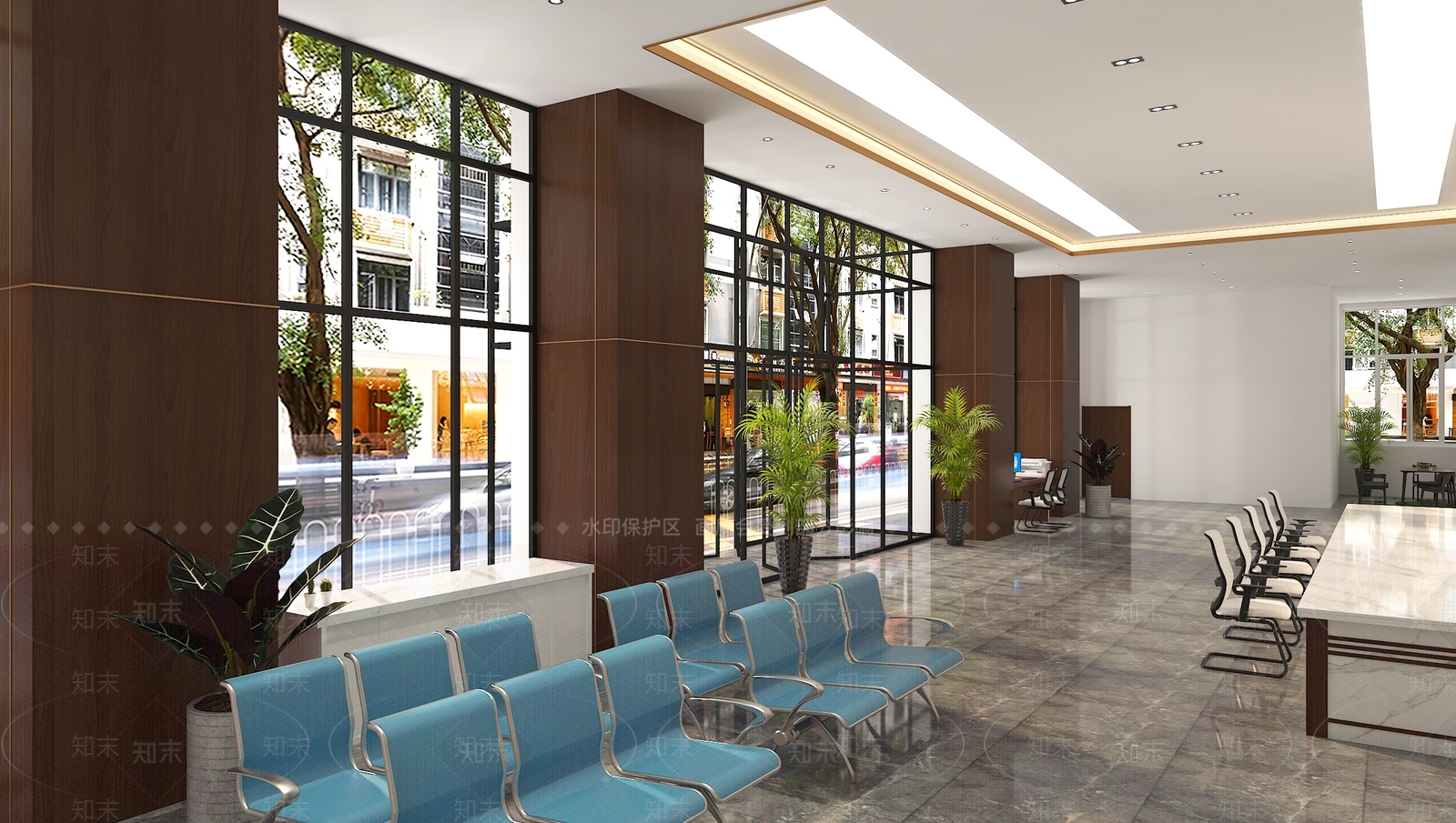 新中式现代服务中心3D模型下载【ID:1190875857】