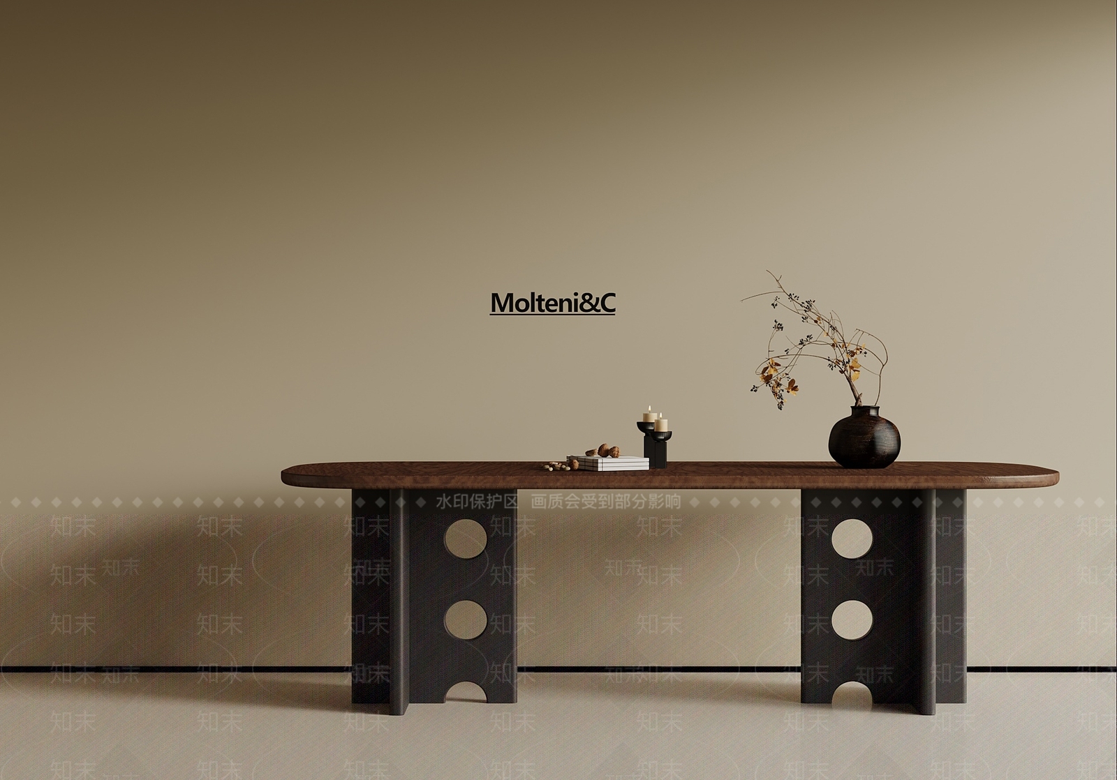 法式中古餐桌3D模型下载【ID:1190876603】