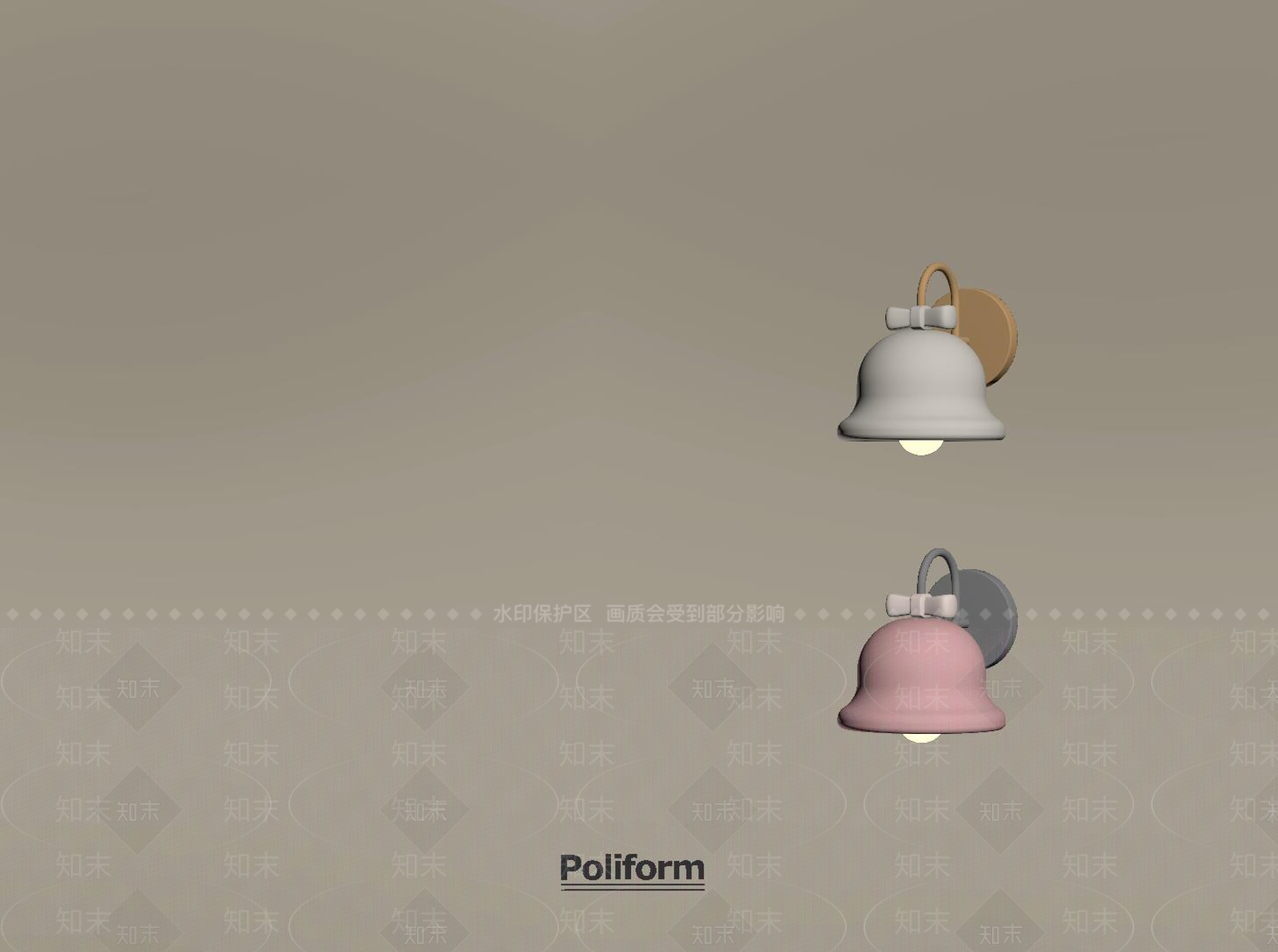 现代奶油壁灯SU模型下载【ID:1190880380】
