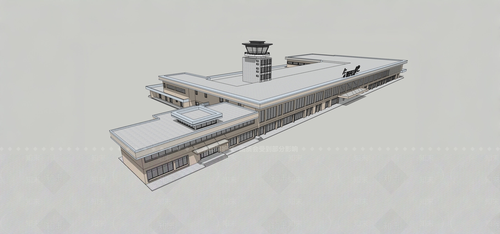 现代机场SU模型下载【ID:1190883166】