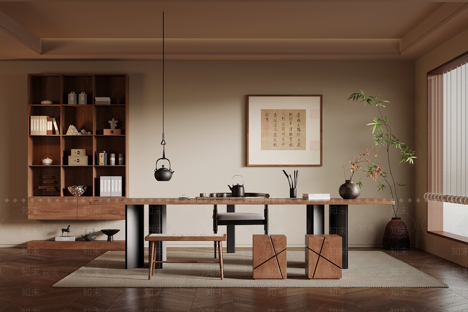 书法挂画字画3D模型下载【ID:1227307305】