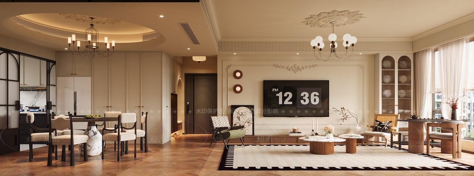 法式封闭式厨房3D模型下载【ID:1215092831】