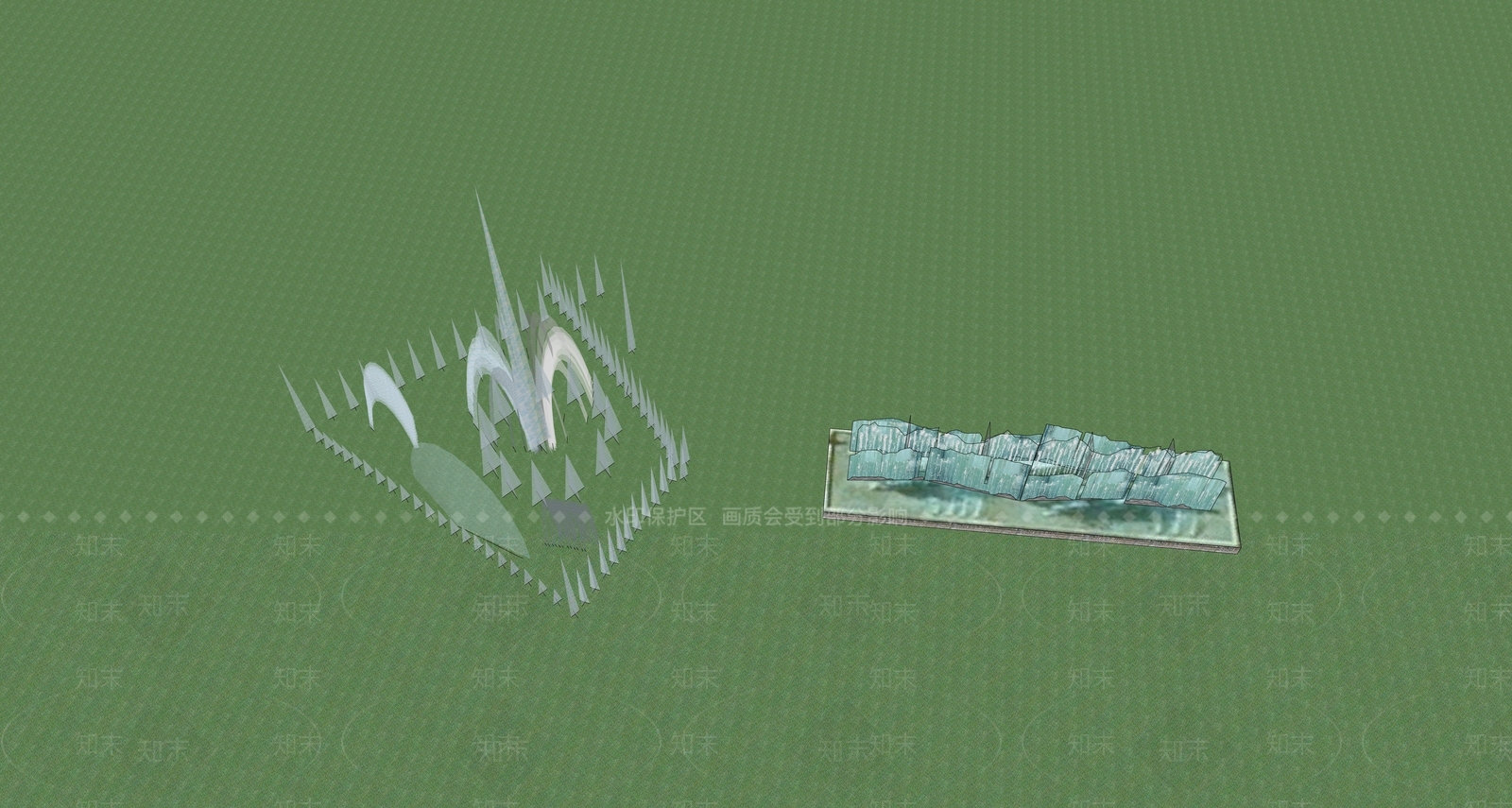 复古喷泉SU模型下载【ID:1190886110】