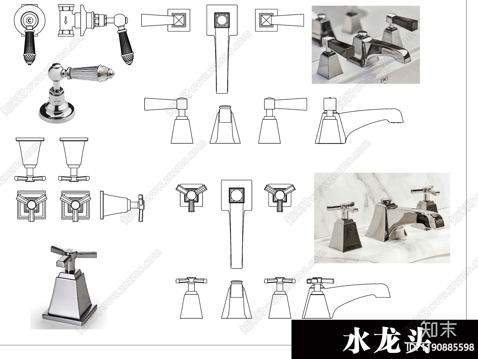现代卫浴设施cad施工图下载【ID:1190885598】