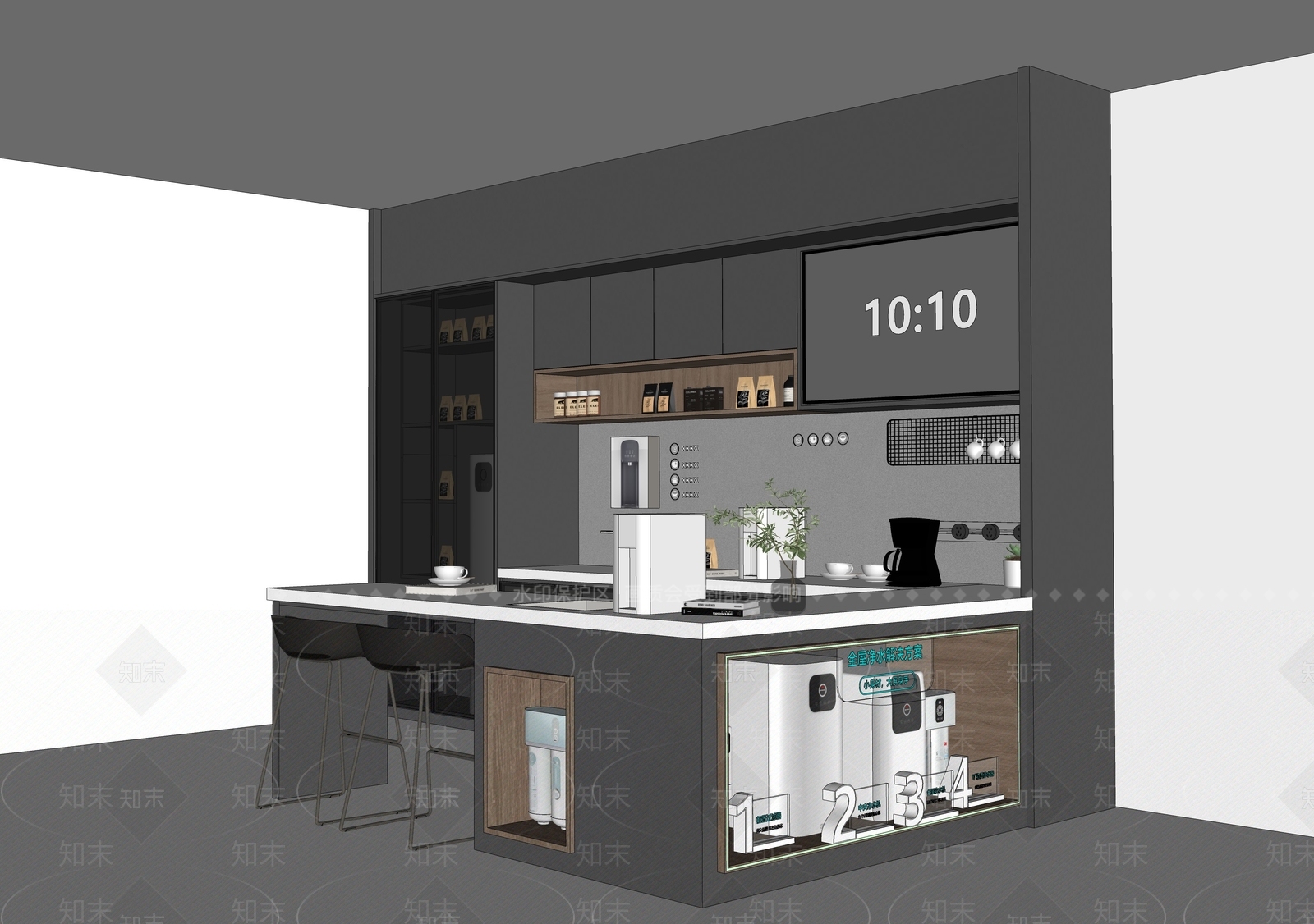 现代其他店铺SU模型下载【ID:1190887407】
