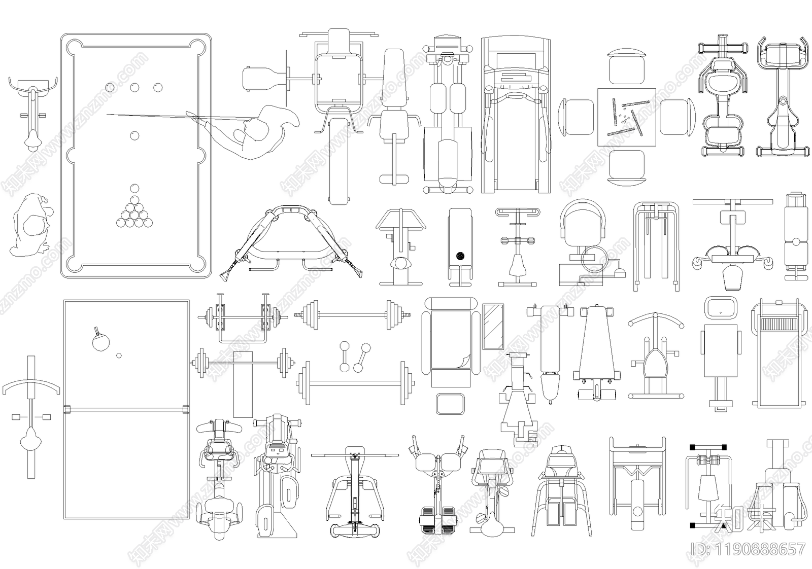 运动器材施工图下载【ID:1190888657】