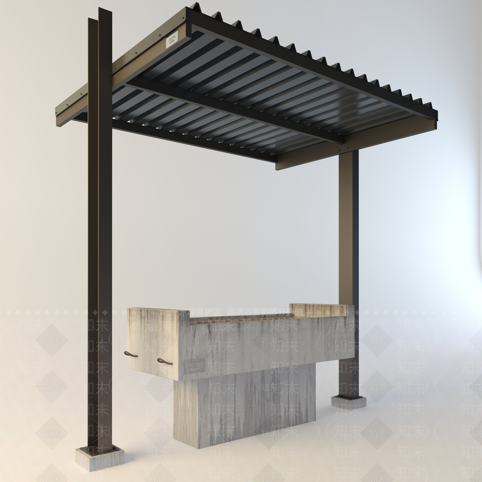 现代烧烤店3D模型下载【ID:1190889034】