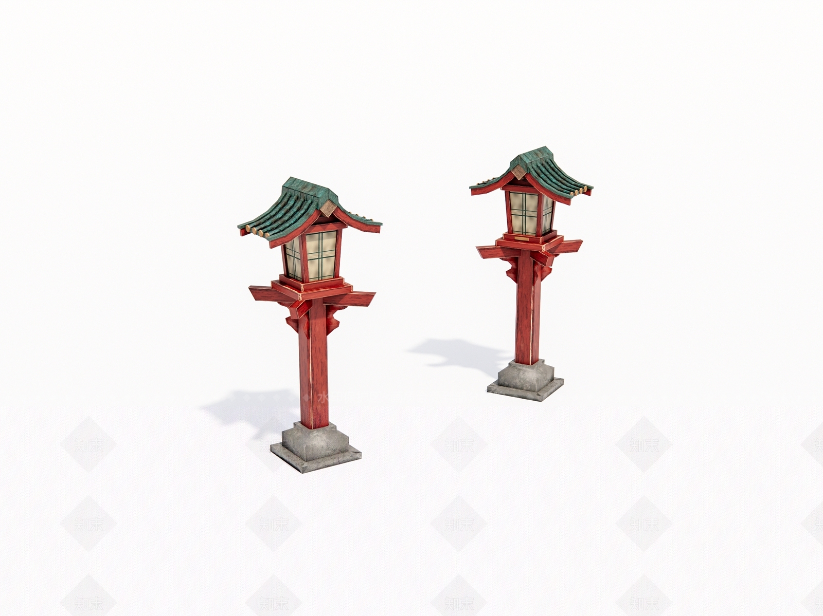 日式景观灯SU模型下载【ID:1190890779】