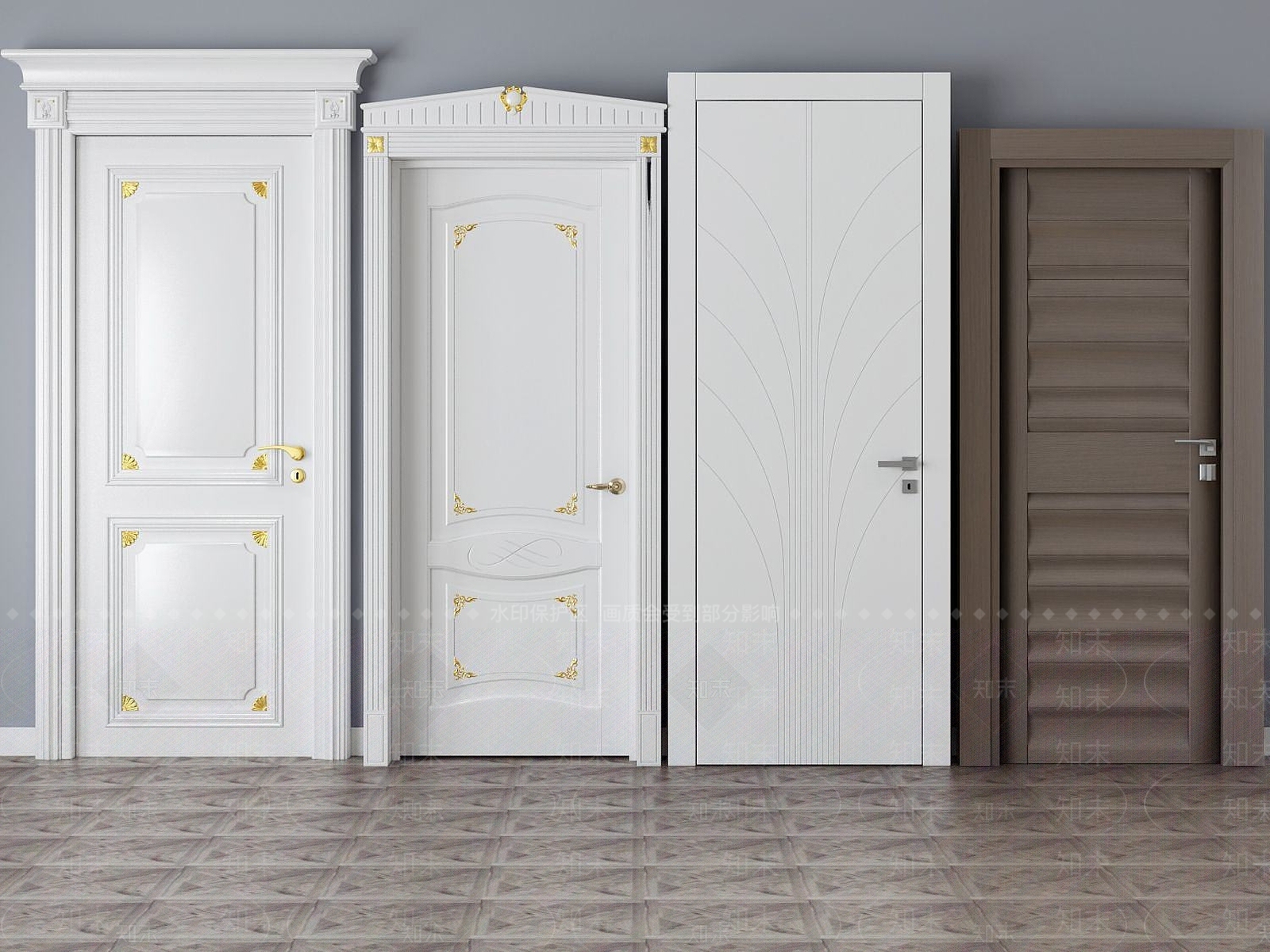 现代家具组合门3D模型下载【ID:1190894492】