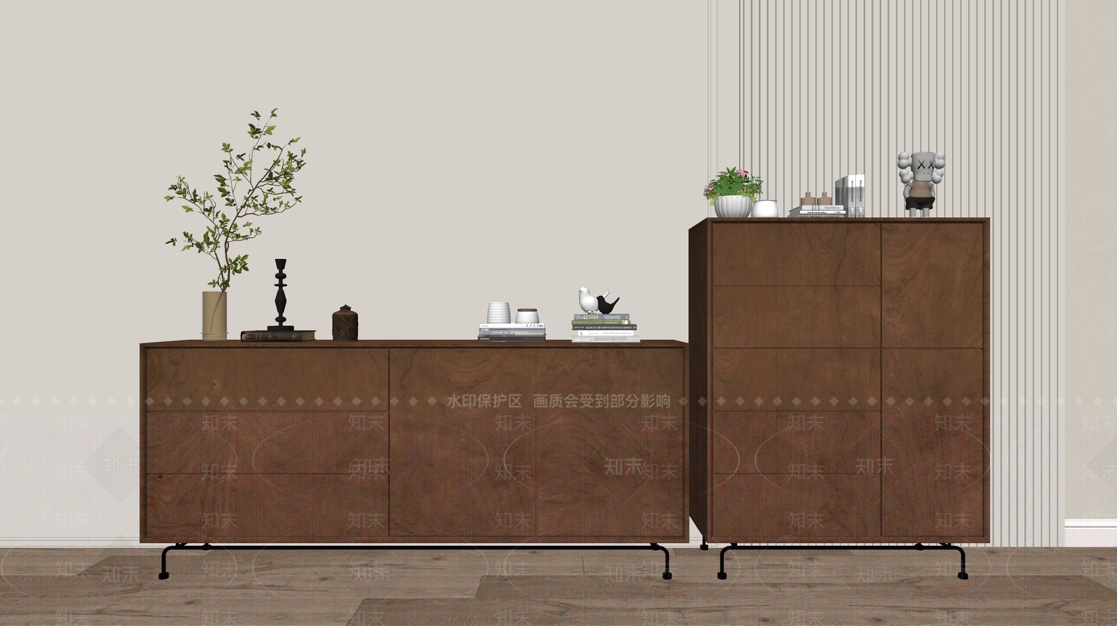 现代斗柜SU模型下载【ID:1190894733】