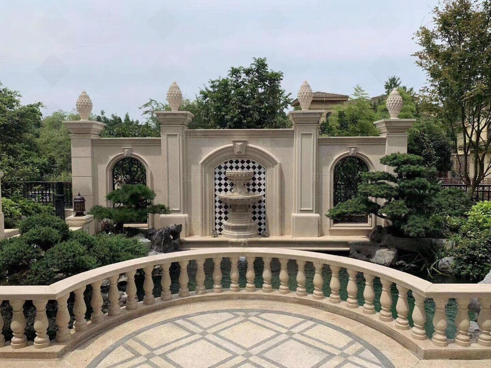 欧式小区外景贴图下载【ID:1190899510】