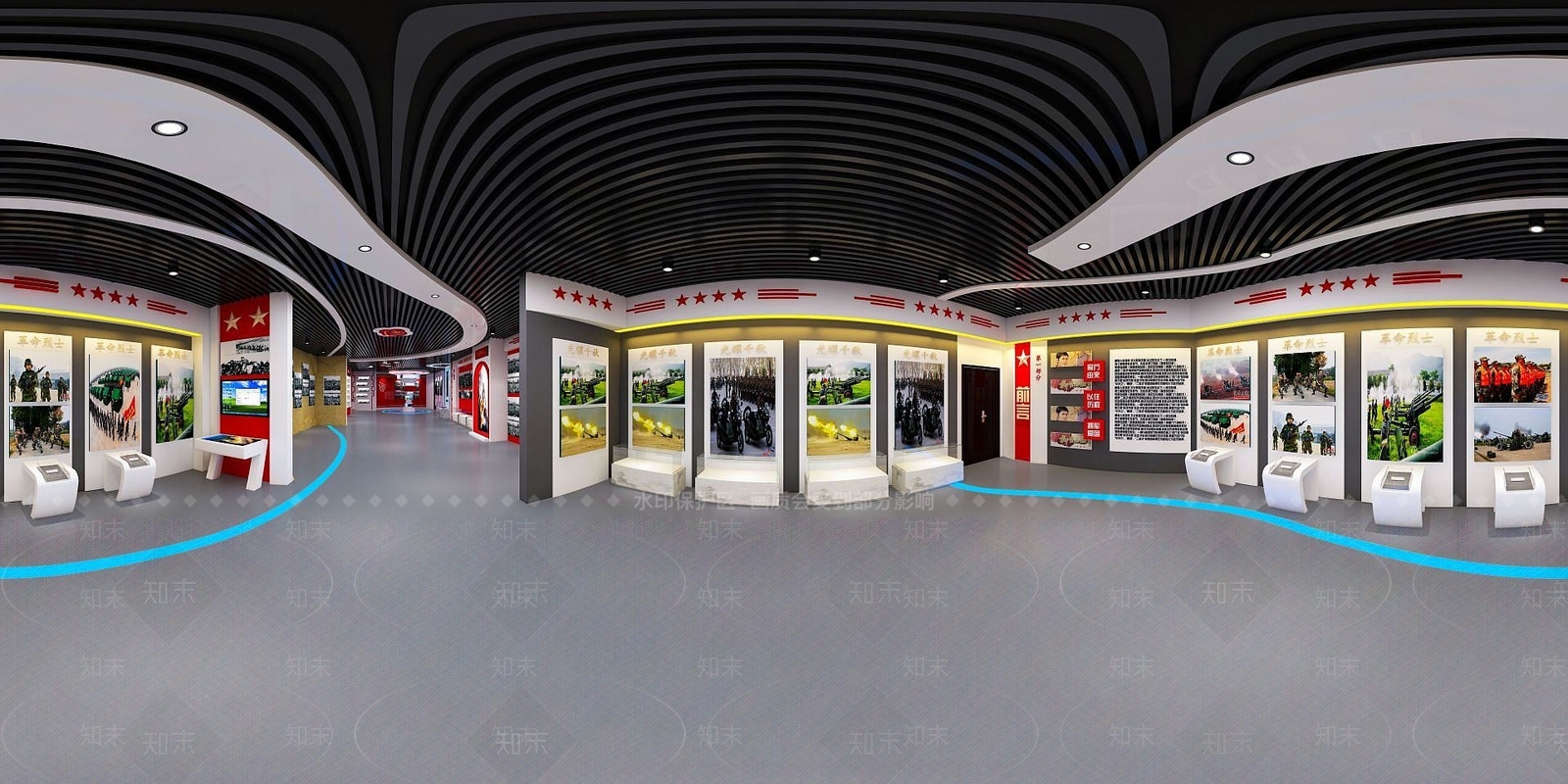 现代柳堡展厅3D模型下载【ID:1190902426】