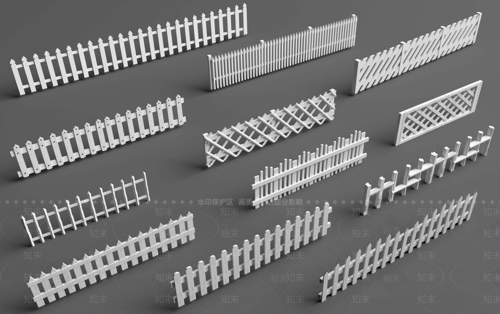 现代栅栏SU模型下载【ID:1190904250】
