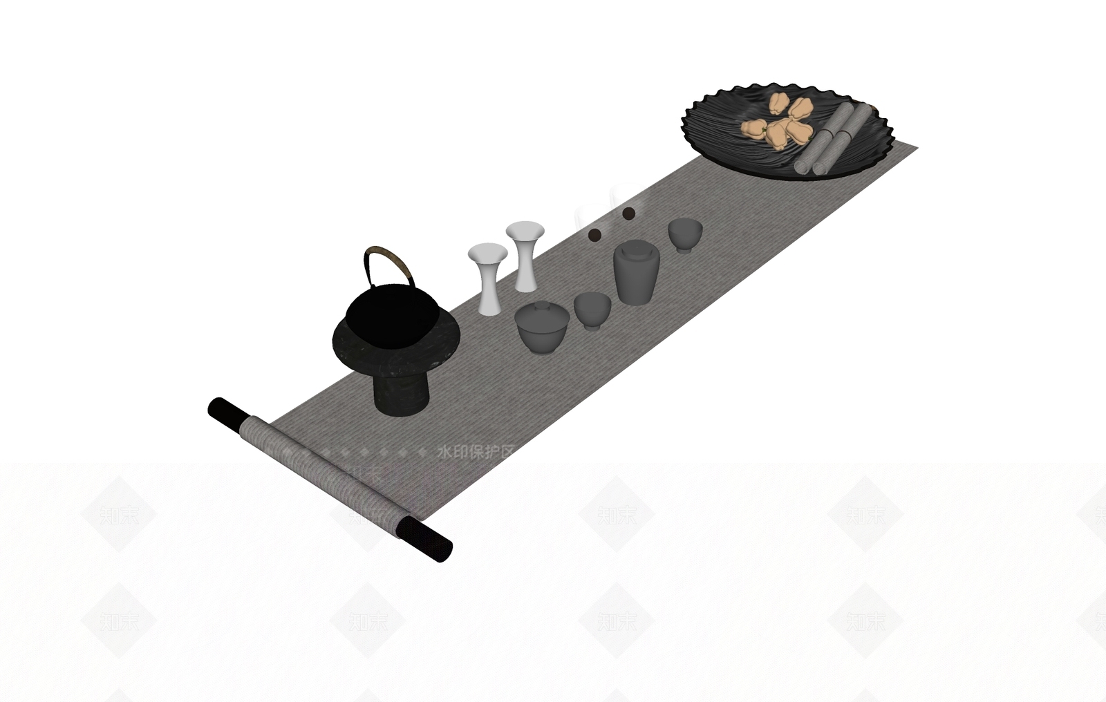 茶具SU模型下载【ID:1190905847】