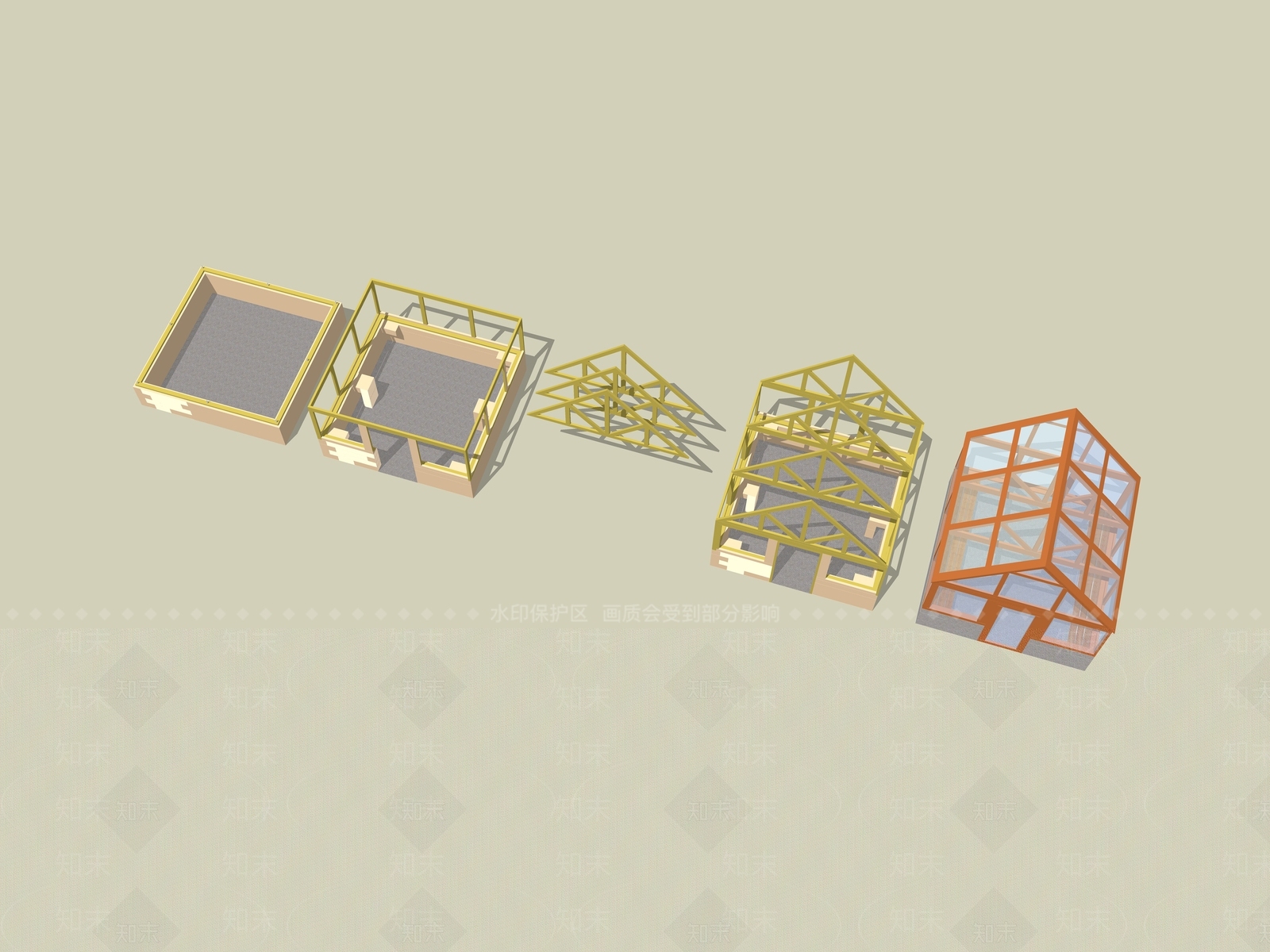 现代简约其他景观小建筑SU模型下载【ID:1190906789】