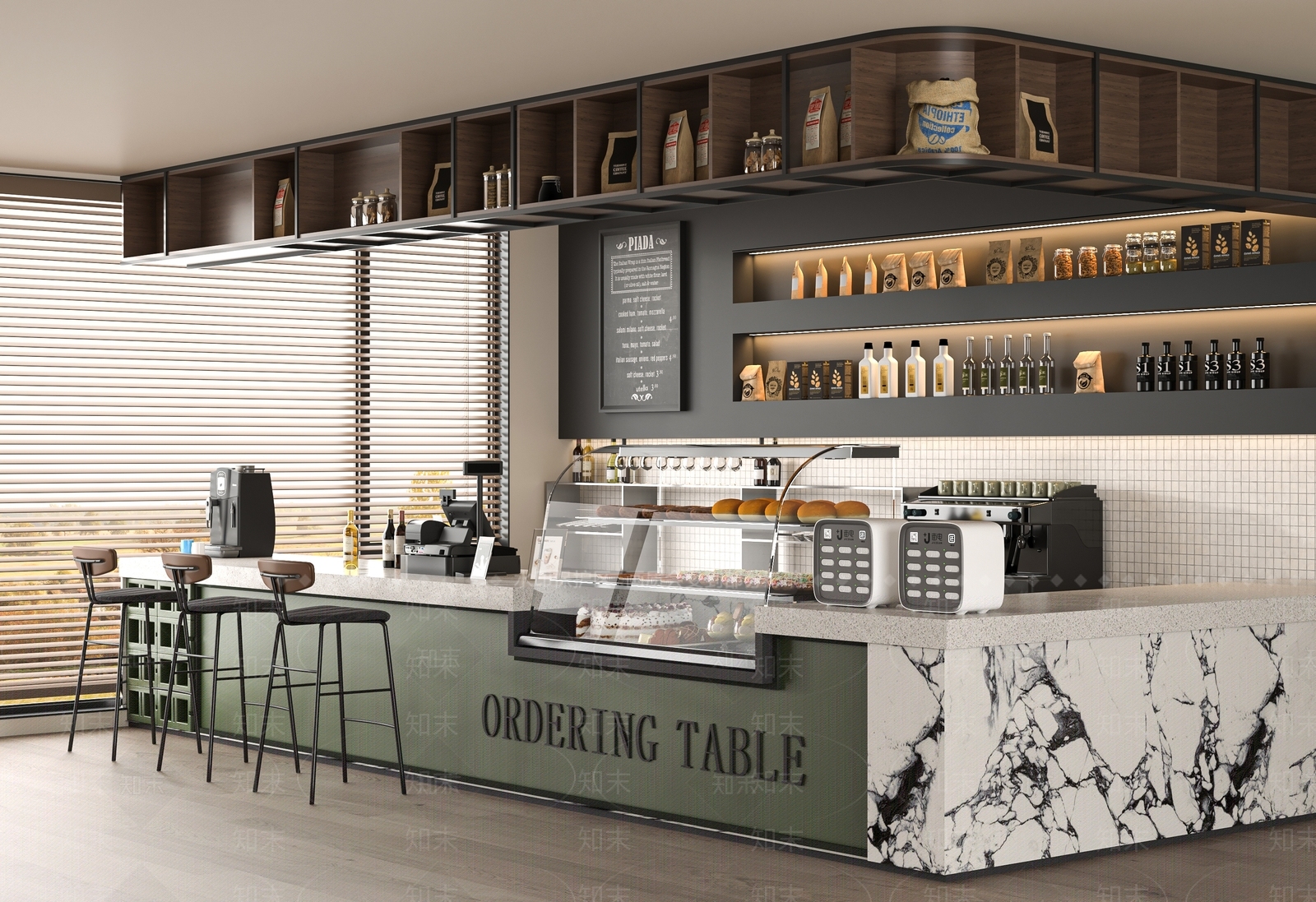 现代咖啡厅3D模型下载【ID:1190909478】