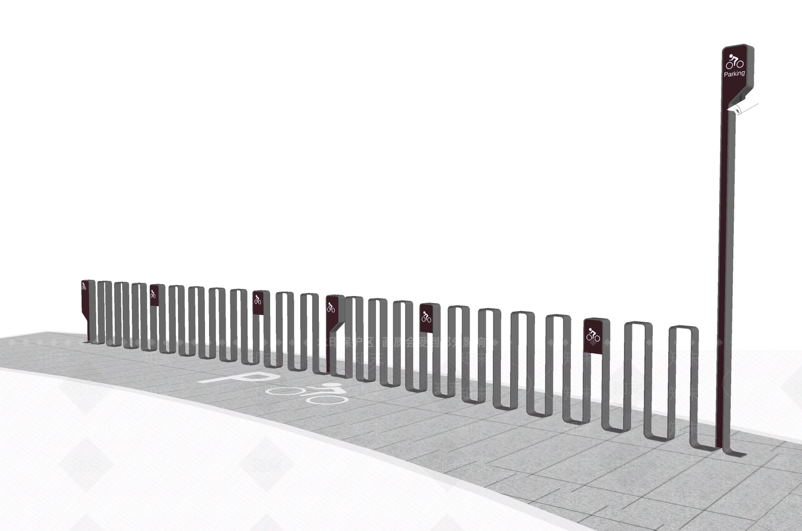 现代停车场SU模型下载【ID:1190912238】