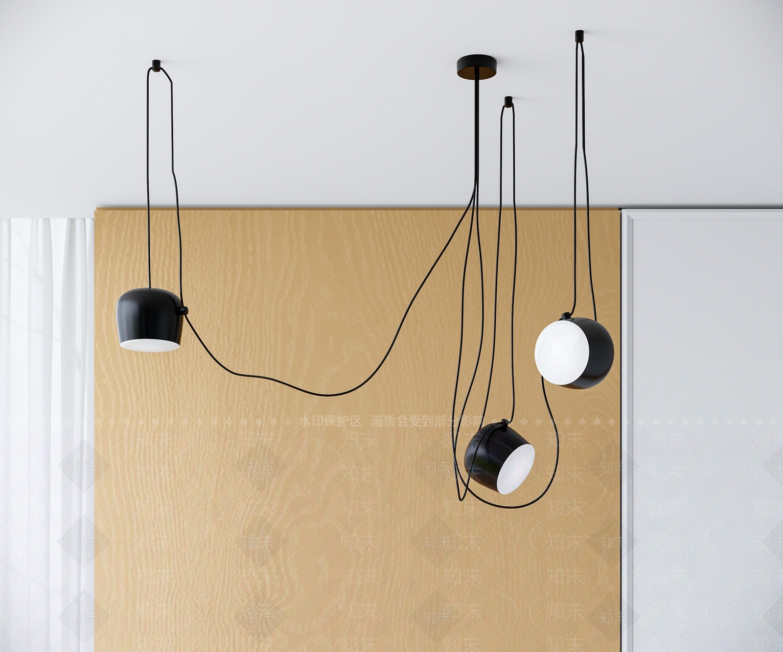 北欧现代艺术吊灯3D模型下载【ID:1190912851】