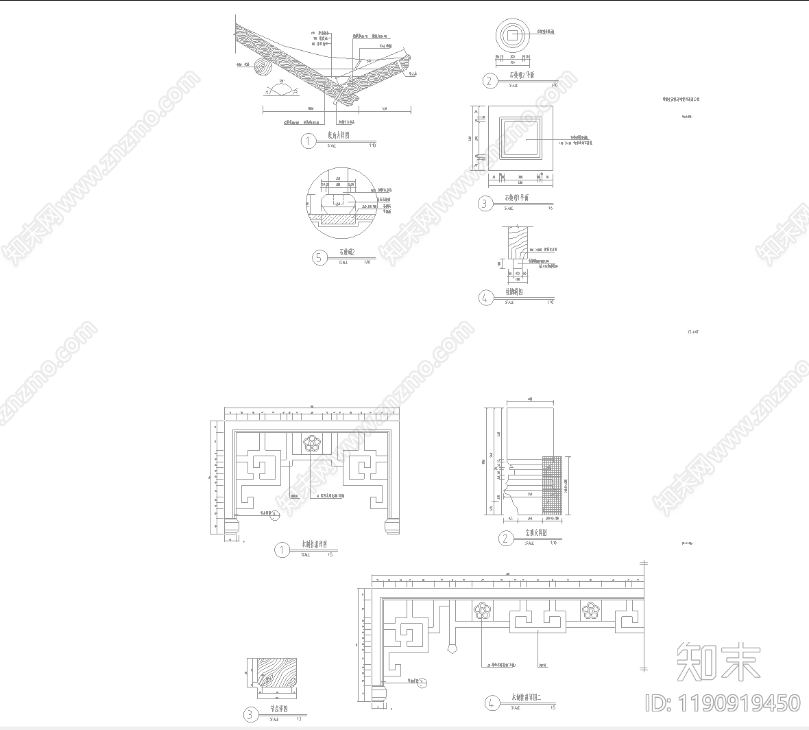 中式亭子图库cad施工图下载【ID:1190919450】