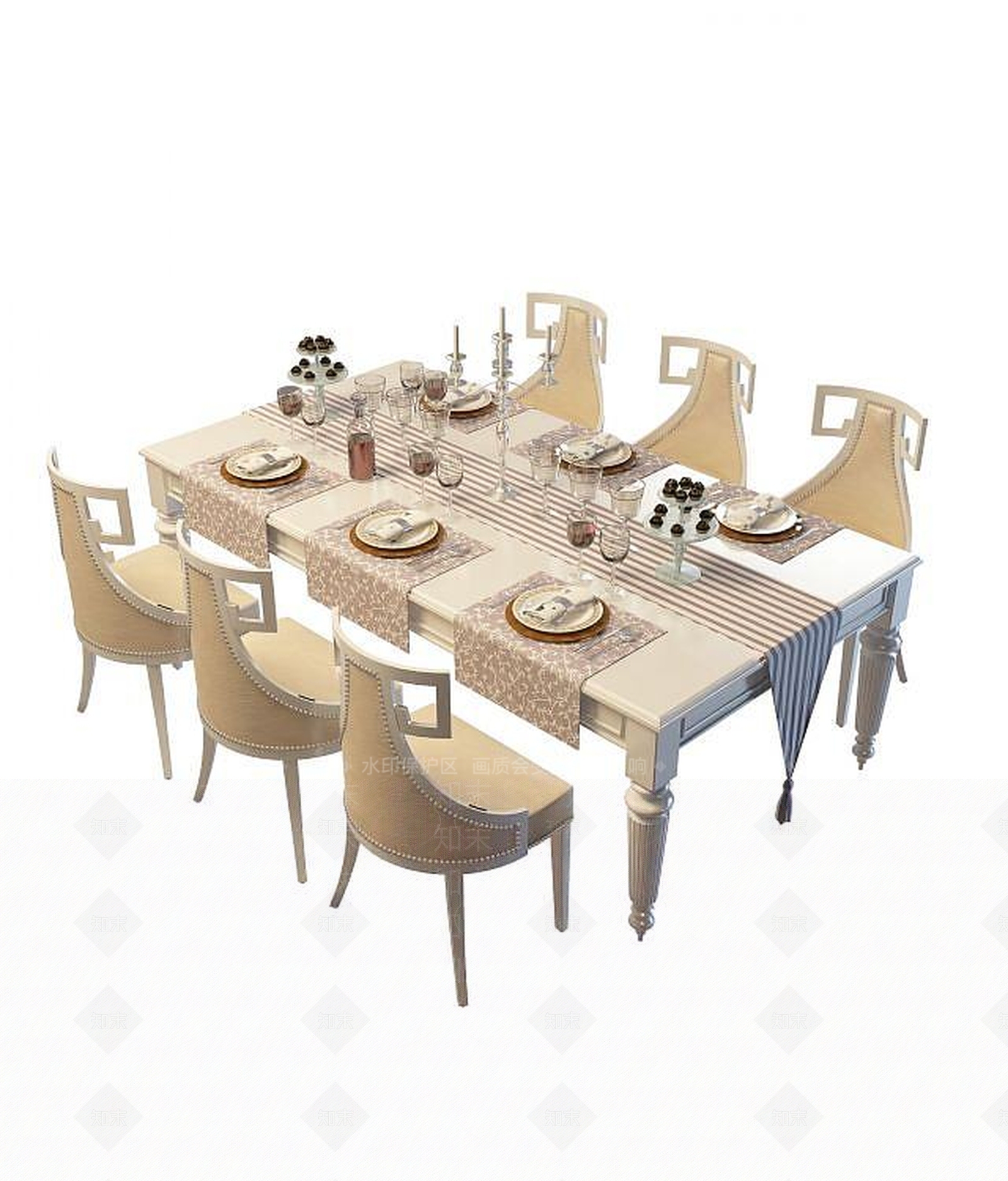 现代书桌3D模型下载【ID:1190924113】